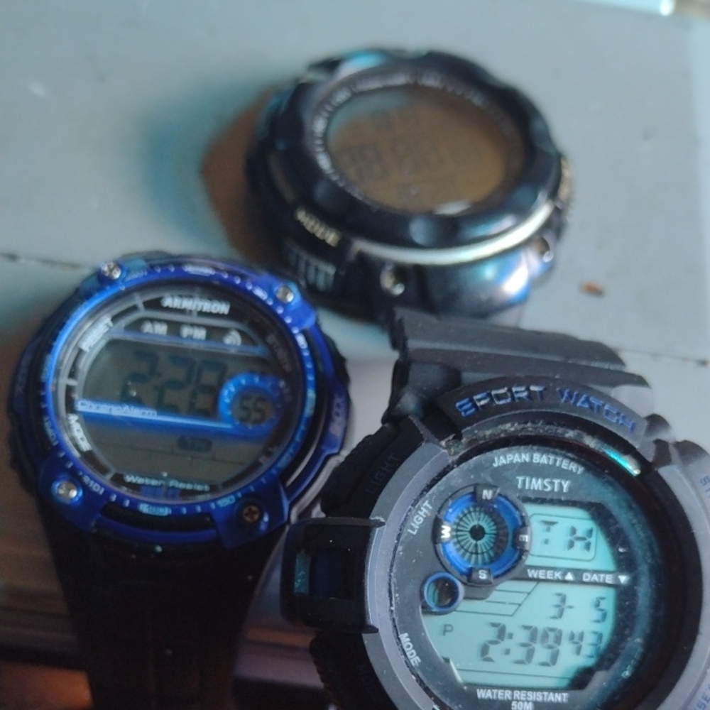 Armitron Blue and Black Digital Watch Set